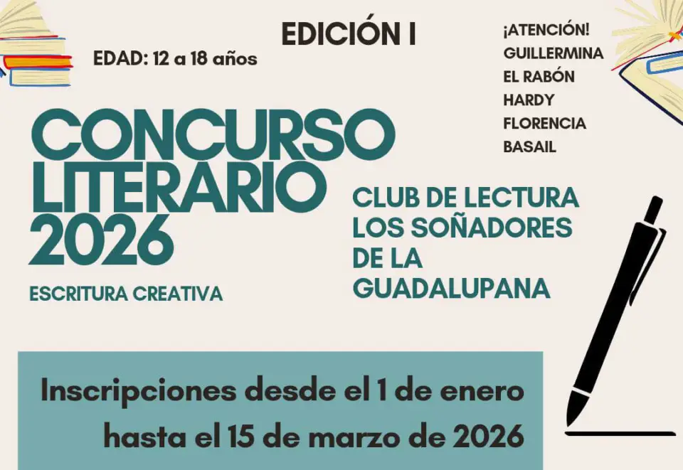Lanzan el Concurso Literario 2026 para jóvenes de 12 a 18 años