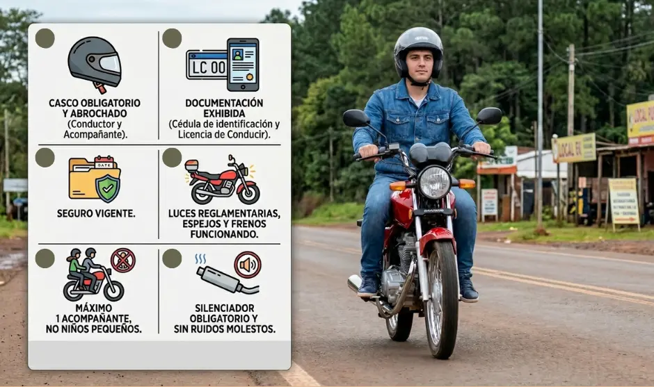 Controles de tránsito y retención de motovehículos