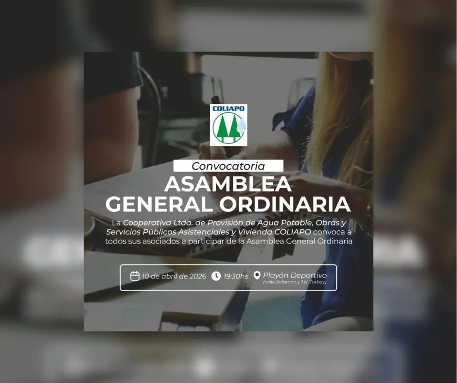 COLIAPO convoca a su Asamblea General Ordinaria para el 10 de abril