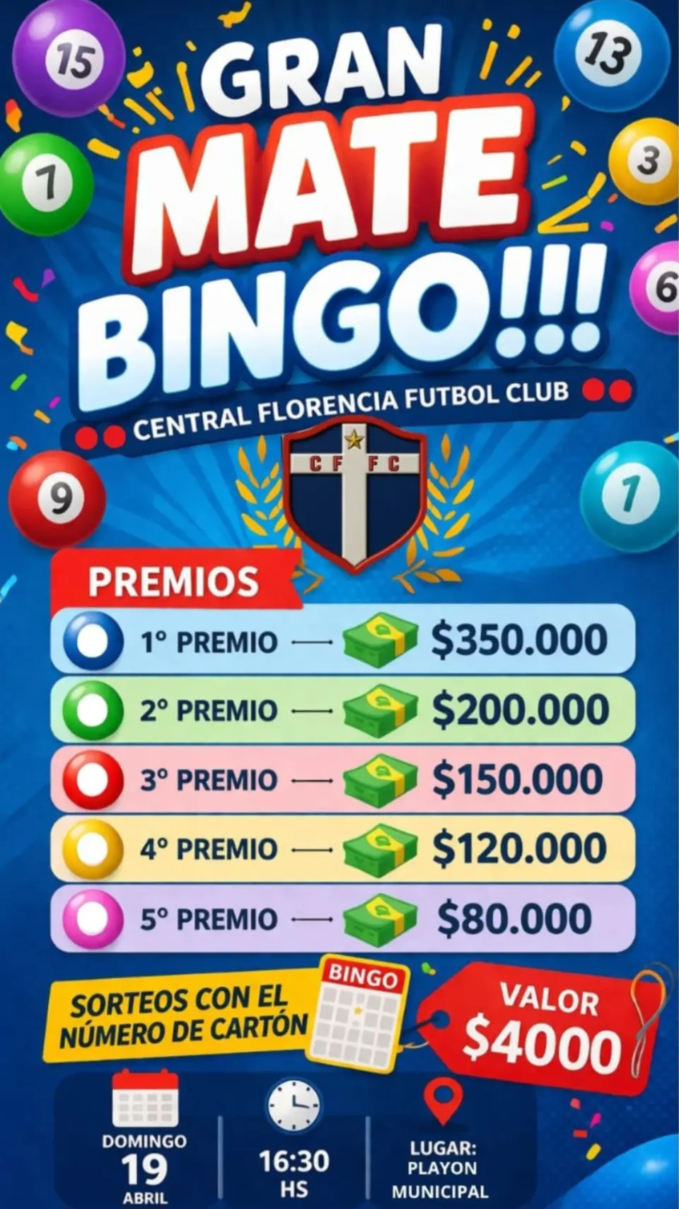 Se viene un gran Mate Bingo en Florencia