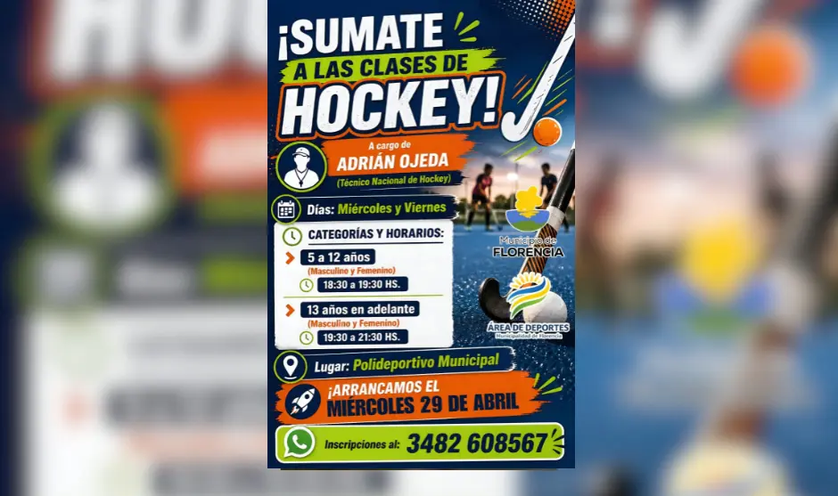 Abren las inscripciones para las clases gratuitas de Hockey