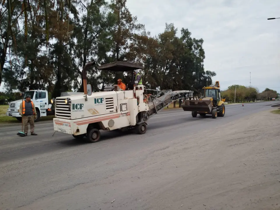 Vialidad Nacional inició los arreglos en la Ruta 11 a la altura de Florencia tras gestiones del intendente Fabio Villa