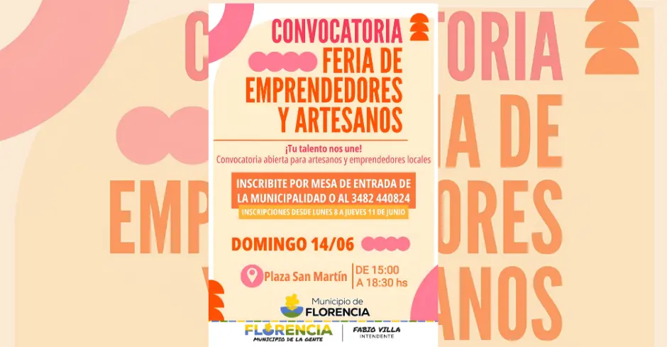 El Municipio de Florencia convoca a artesanos y emprendedores para una nueva feria