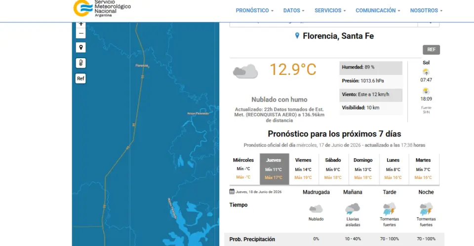 Alerta meteorológica en Florencia: Se esperan tormentas fuertes para el jueves