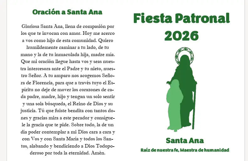 Florencia se viste de fiesta para honrar a Santa Ana
